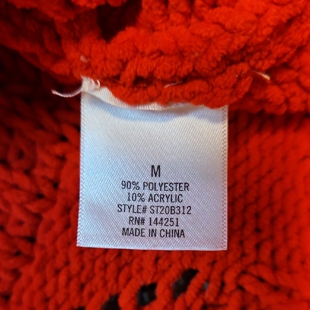 Red Alya Chunky Crop Knit Sweater - Picture 5 of 7